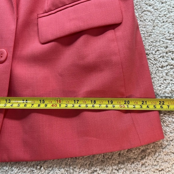 New NWT Womens Vintage Private Concepts Pink 80s Blazer double Breasted size 10P - Picture 15 of 15
